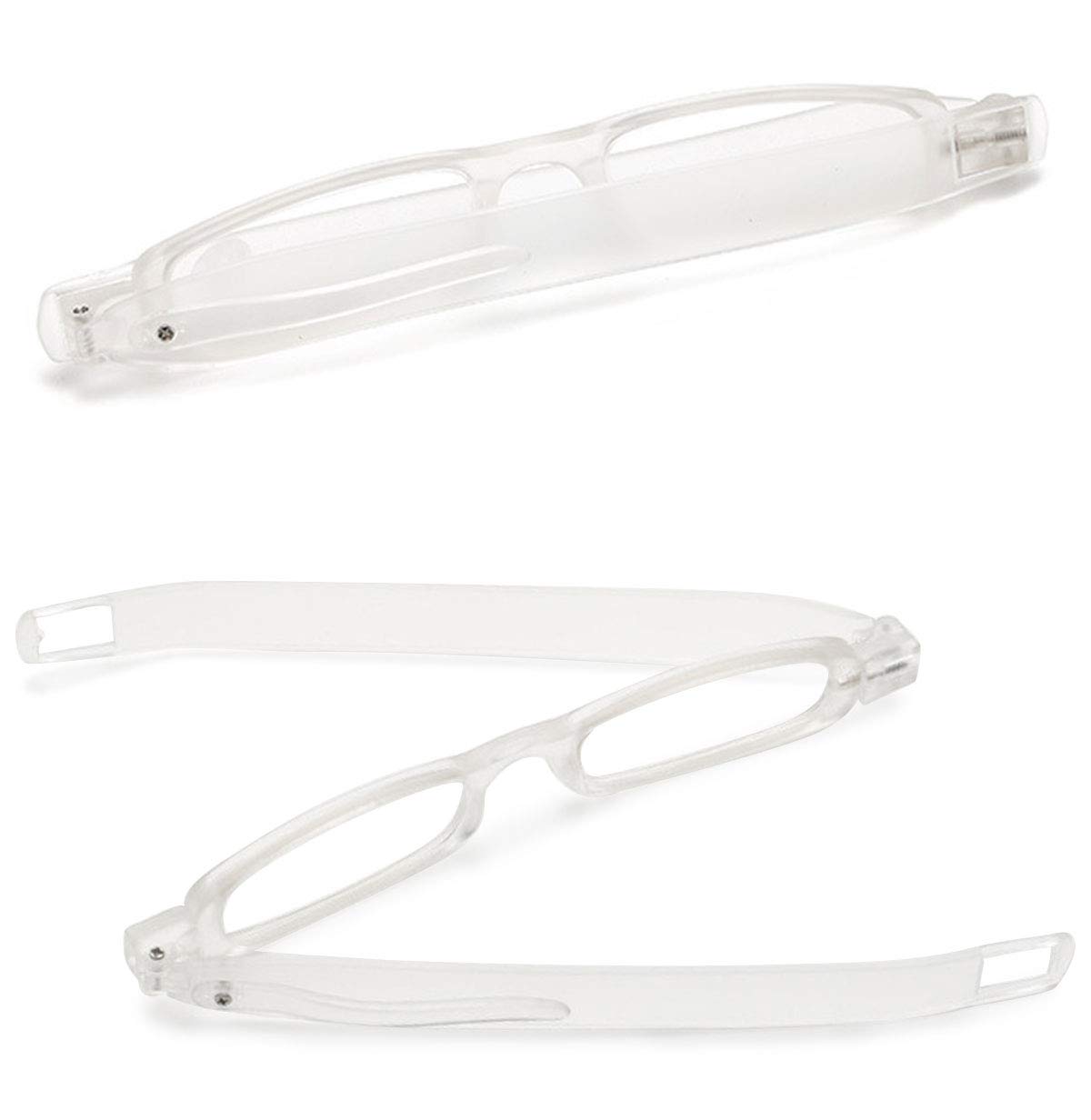 VEVESMUNDO Gafas de Lectura Portátil Compactas Plegables Ligeras Pequeñas Graduadas Gafas para Hombre Mujer