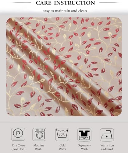 Image of FRESH FROM LOOM Grommet 80% Black out Curtains for Door 9 Feet|Big Window Curtain Premium Polyester Weaved Parda|Modern Parde for Living Room Bedroom|Jacquard Screens(Set of 3,Maroon)