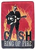 Blechschild 10 x 14 cm Johnny Cash - Ring of Fire - Blechschild 10 x 14 cm