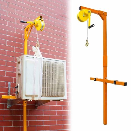 HVAC Sollevatore di sollevamento 150 kg per unità CA, gru manuale portatile con bracci in acciaio regolabili, strumento essenziale per installazione esterna e configurazione del sistema split