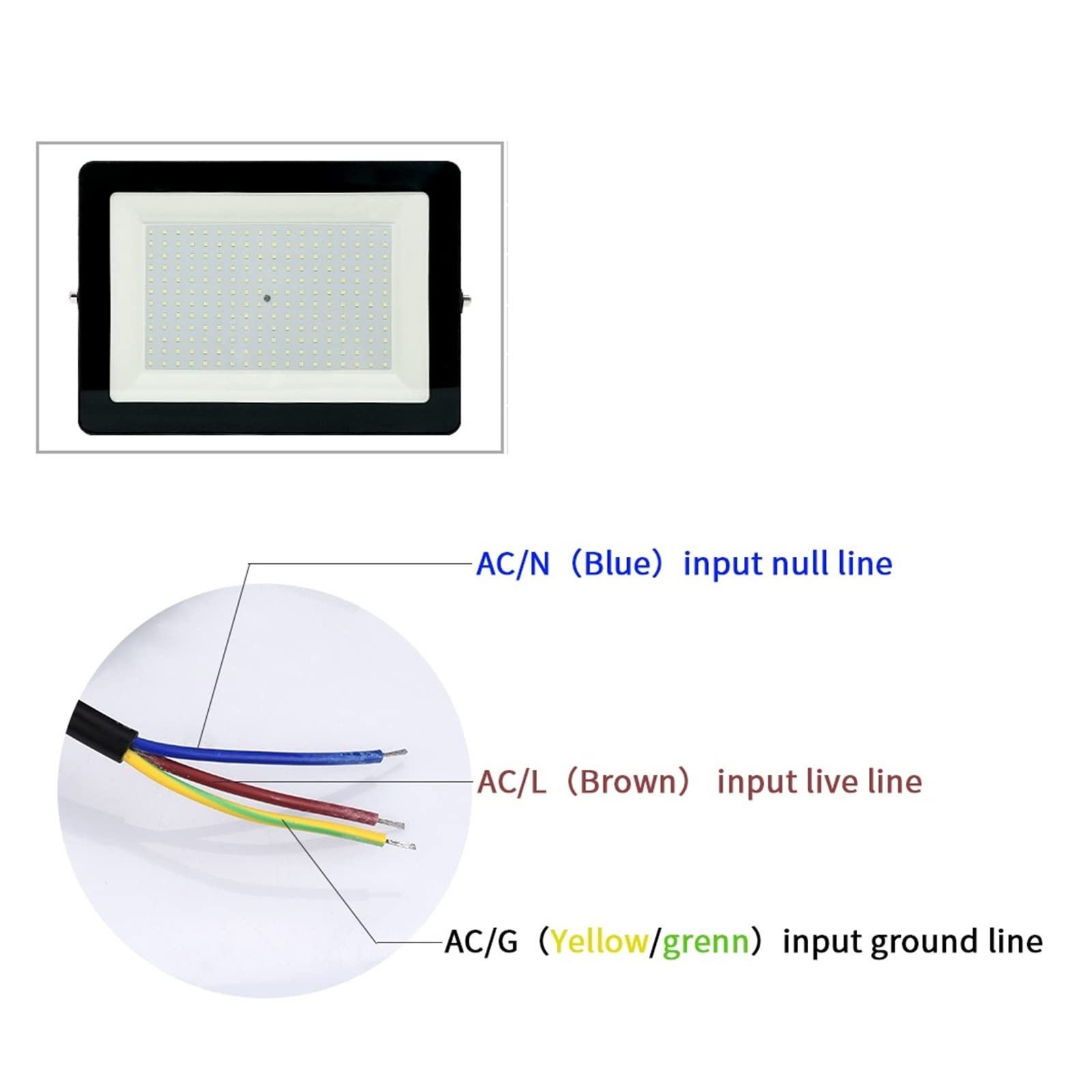 Światła bezpieczeństwa Zewnętrzne światło halogenowe LED 300 W 200 W 100 W 50 W Reflektor zewnętrzny Reflektor Wodoodporny reflektor IP66 Foco Oświetlenie zewnętrzne Led do ogrodu, podwórka, garażu,
