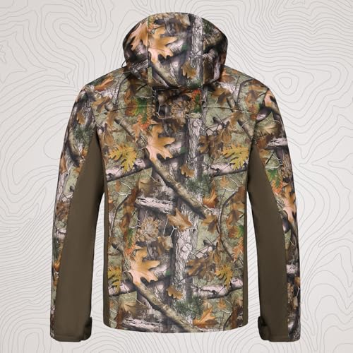 Image of UIIHUNT Hunting Clothes for Men with Fleece Lining: Safety Strap Compatible Water Resistant Silent Hunting Jacket and Pants