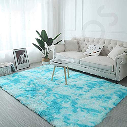 Muutos Teppiche Modern 170x240cm, Hochflor Teppich, Robust Qualität, Anti Rutsch, für Wohnzimmer flauschig Bettvorleger Schlafzimmer Outdoor - Blau Muutos Teppiche Modern 170x240cm, Hochflor Teppich, Robust Qualität, Anti Rutsch, für Wohnzimmer flauschig Bettvorleger Schlafzimmer Outdoor - Blau