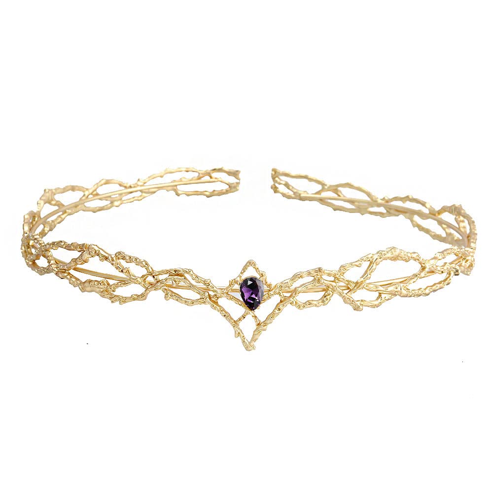 Kroon Kristallen Tiara's Haarband Bruids Kronen Prinses Koning Hoofdband Voor Verjaardag Bruiloft Halloween Kostuum Party, Medium, Metaal, Stras