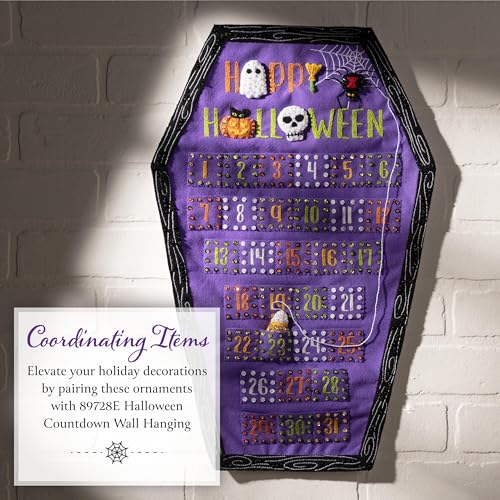 Image of Bucilla, Felt Applique 6 Piece Ornament Making Kit, Boo Buddies, Perfect for DIY Arts and Crafts