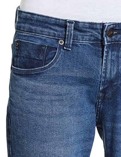 Image of Spykar Men's Kano Slim Fit Mid-Rise Jeans (Ankle Length)