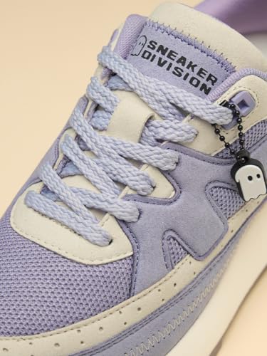 Image of The Souled Store Milano: Women and Girls Low Top Sneakers Retro Trainer Microfiber Suede and Engineered Mesh Cushioned Insole Retro Sole Lace Up Lightweight Breathable