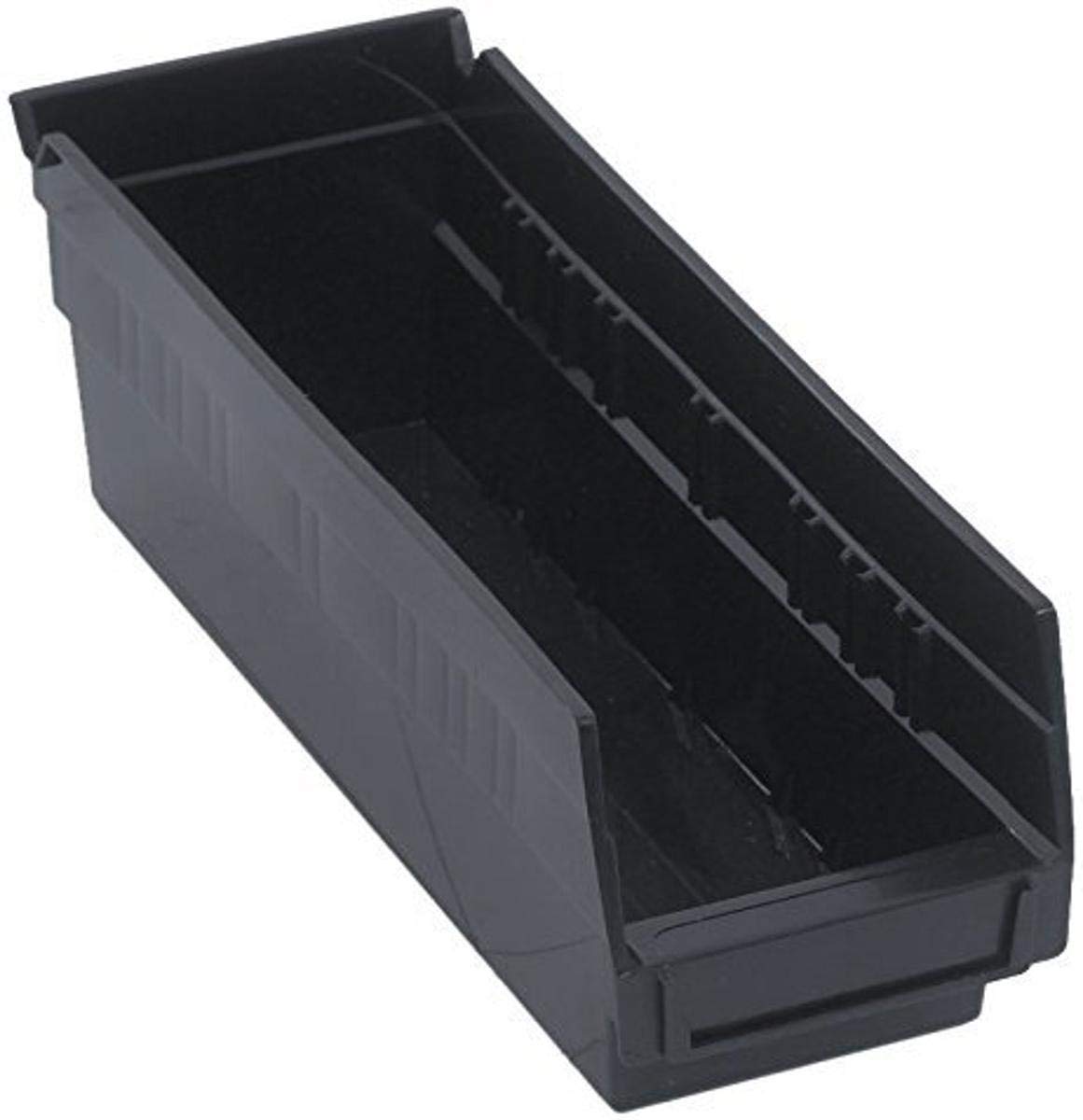 QUANTUM STORAGE SYSTEMS K-QSB101BK-10 10-Pack Plastic Shelf Bin Storage Containers, 11-5/8