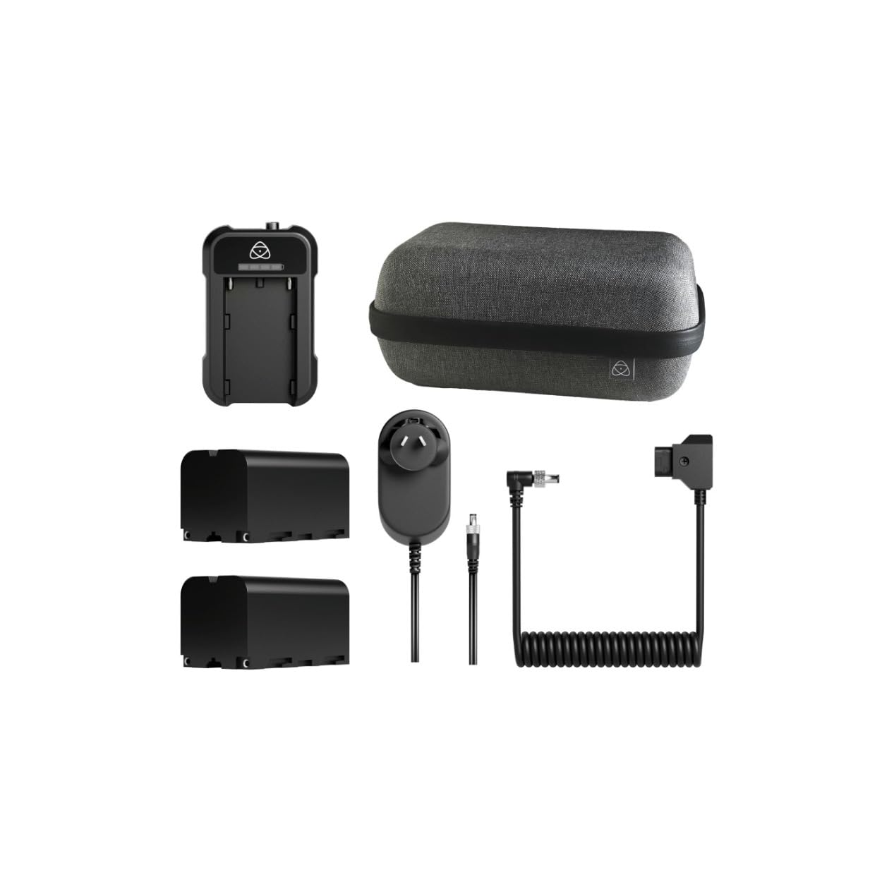 Atomos Kit de alimentación universal para monitores y grabadores con baterías NP-F y adaptador AC-DC