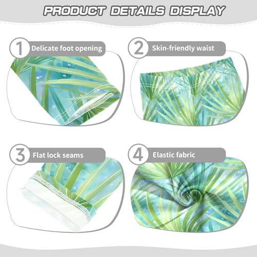 Green Tie Dye Leaves Girls Leggings Soft Stretch Workout Yoga Dance Pants for Kids Casual Tights3