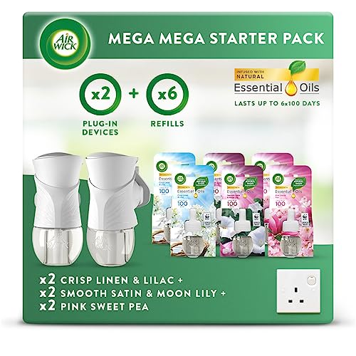 Airwick Plug-in Diffuser Bundle Kit with 2 Devices & 6 Refills