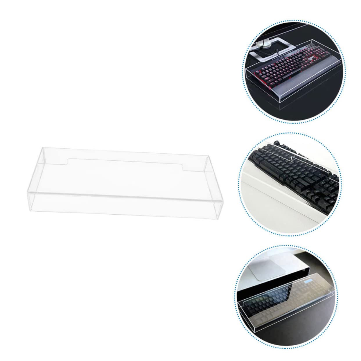 Protège-Clavier Transparent en Acrylique pour Clavier de Bureau