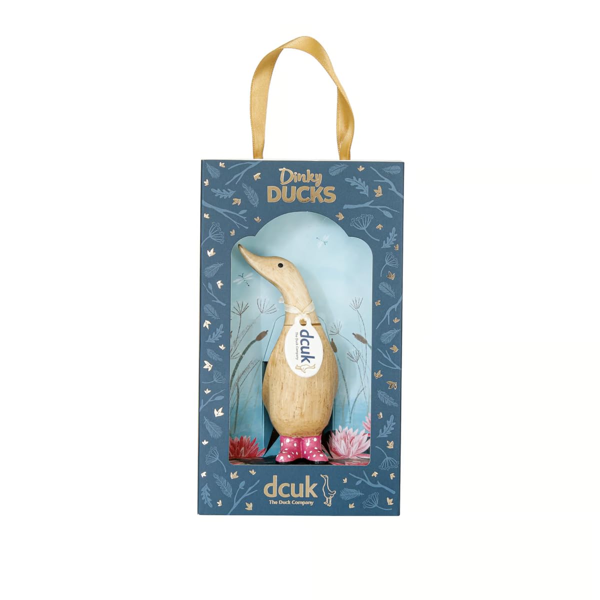 DCUK Dinky Gift Boxed Spotty Welly Duck - Pink