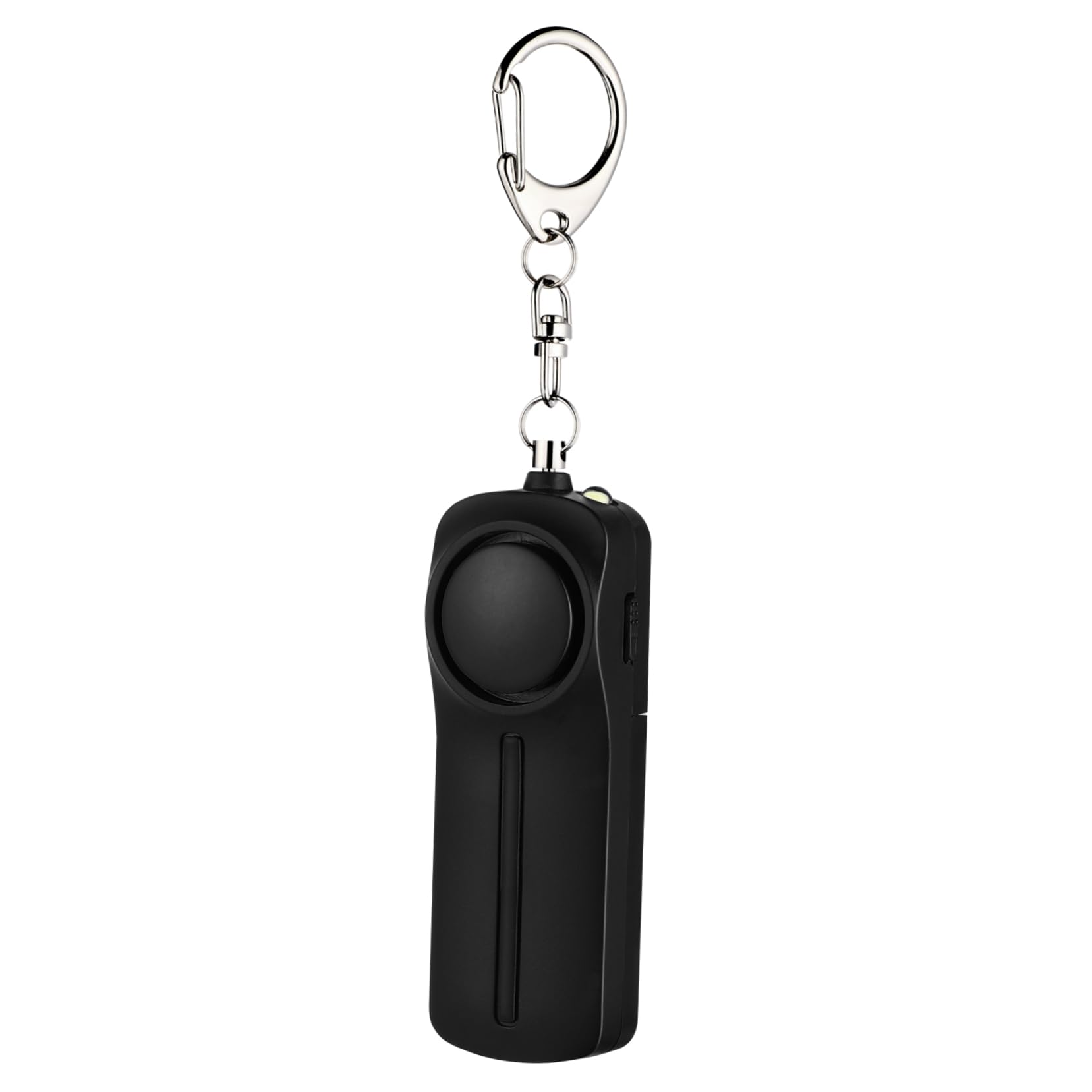 FELTECHELECTR Personal Alarm Mini LED Alarms Reusable Safety Alarm Powered Keychain Tazors Siren Alarm Electric Hand Alert Teaser Women Emergency Alarm Personal Scream Alarm Abs Material Black
