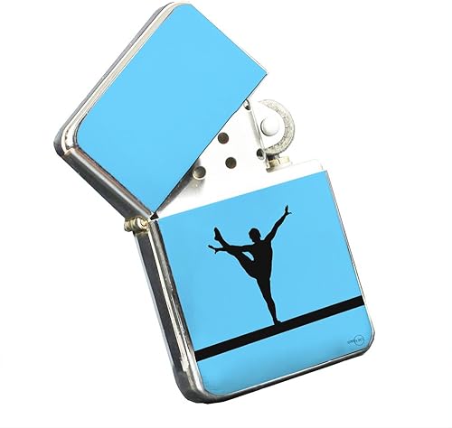 Mens Gymnastics - Silver Chrome Pocket Lighter