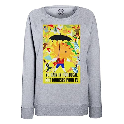Sweatshirt Femme Portugal No Rain style vintage parfait pour vos voyages d'été