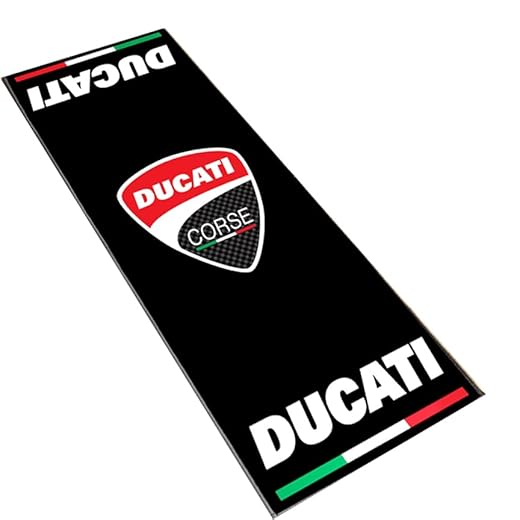 31 x 78” Non Slip Bike Display Mat for Ducati Motorcycle Mat,Paddock Pit Ducati Bike Carpet for Diavel,Nera,Panigale V4,V2,Supersport,Icon,Streetfighter,Multistrada,Monster,Garage Maintenance Mat