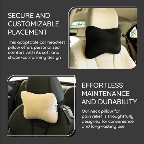 Almohada de microfibra para cuello de auto 27.9x17.8 cm miniatura 5