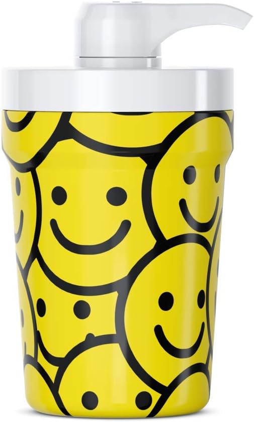 Portable Hand Sanitizer Dispenser for Car Cup Holders (Smiley Face)