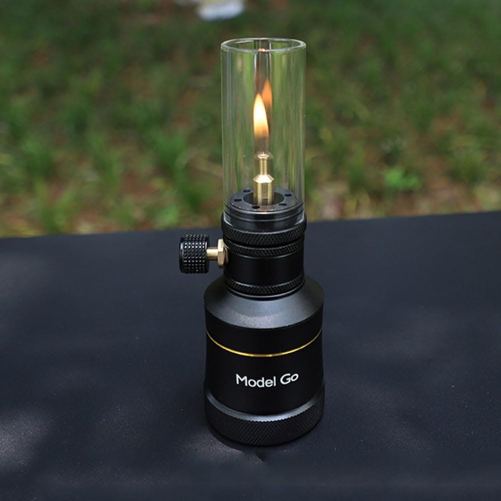 Tragbare Aluminium-Camping-Gaslampe, Gas-Campinglampe, tragbare Aluminium-Camping-Gaslampe, Gaslaterne for Beleuchten von Outdoor-Camping, Atmosphären-Gaslampe, Zeltlampe, Garten-Campinglaternen (nur