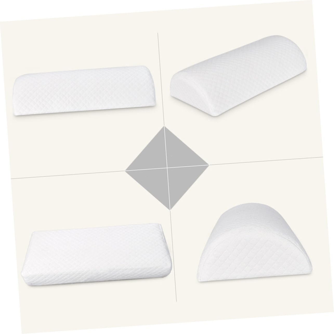 VILLCASE Almohada de Pierna Viscoelástica Ergonómica Media Luna para Dormir de Lado Cojín Lateral de Apoyo para Aliviar Presión y Mejorar Circulación para Cama y Hogar