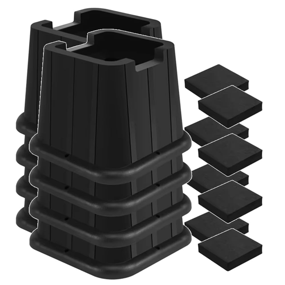 CTRLZS Bed Risers Heavy Duty, Adjustable Furniture Risers for Bed, Sofa, Table, Chair, Support Up to 1500 Lbs Set of 8