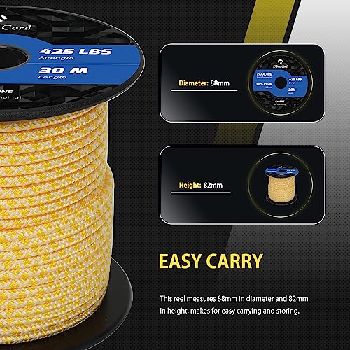 Abma Cord Paracord 425 lbs 3mm 100% Nylon 30M - Honeycomb, Diamond-honeycomb, 30 Meters - Image 2