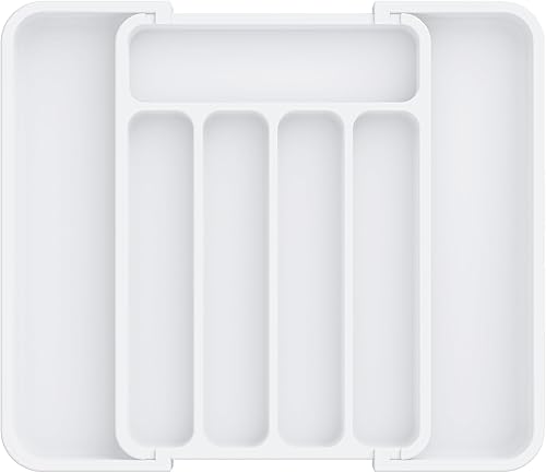 Miniatura 21 de Aujen Organizador de cubiertos – Organizador de cajones de utensilios expandible con almohadillas antideslizantes, organizador de cajones de cocina
