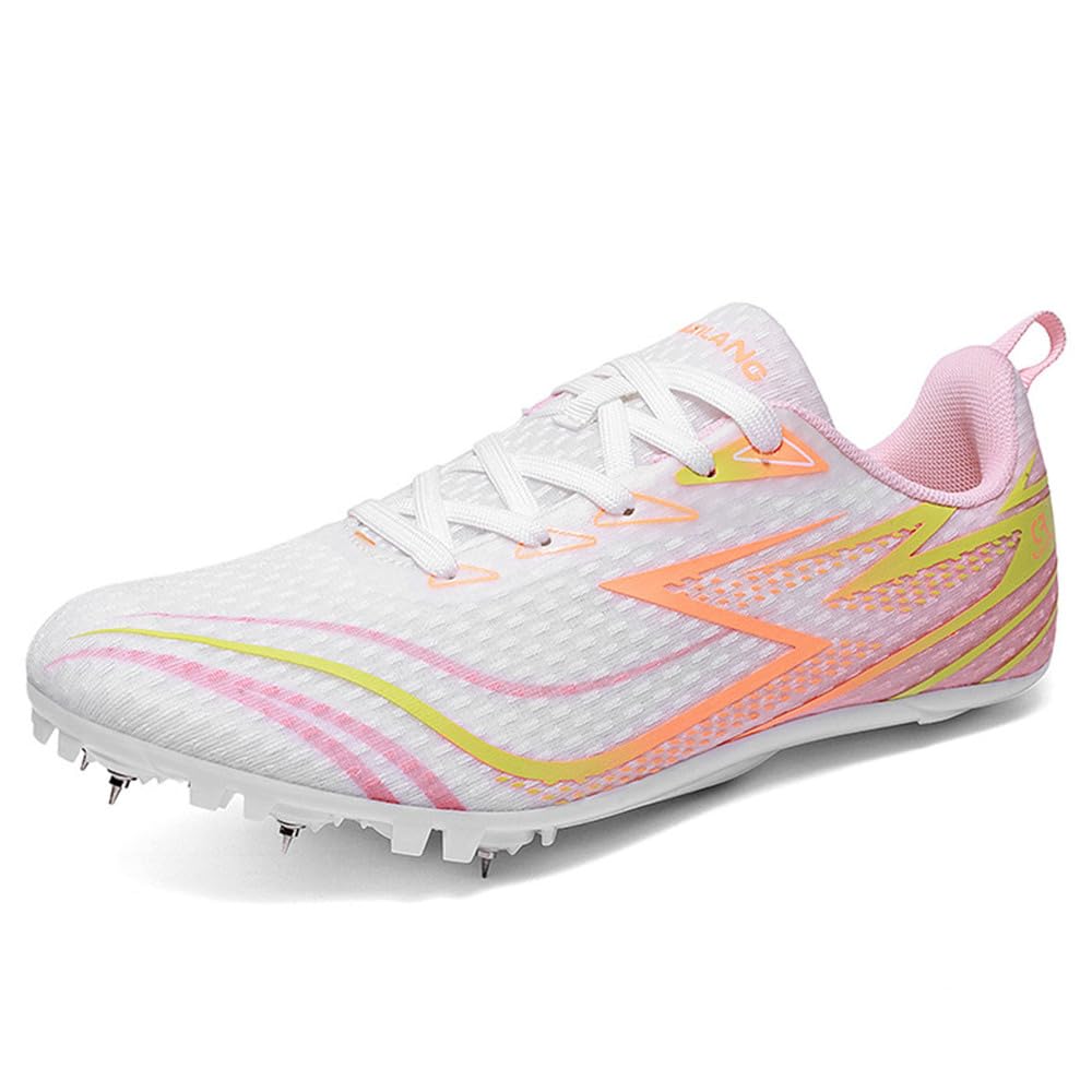 Chaussures d'athlétisme À Pointes pour Femmes, Baskets De Course Légères Respirantes Chaussures De Saut Respirantes Confortables