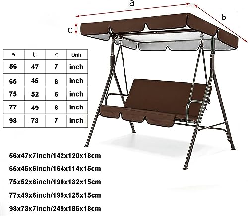 Toldo de techo para columpio que repara telas rotas con fundas de asiento de balancín universal 8