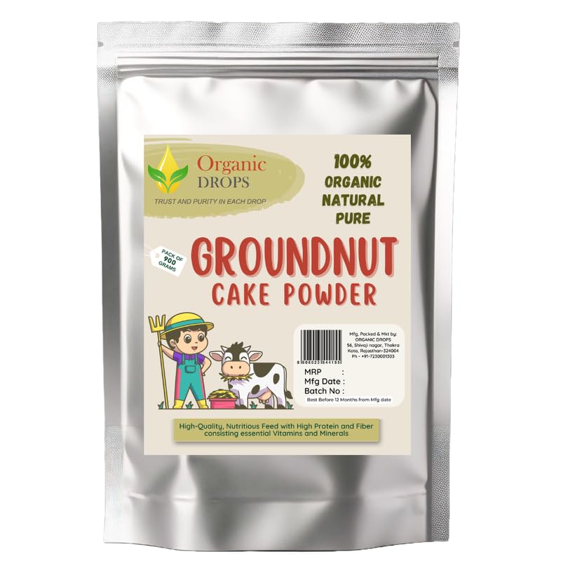 Organic Drop Groundnut Cake Powder 900 GM | 100% Natural Organic Fertilizer | Pure Groundnut Seed Cake for Plants, Soil Enrichment & Growth Enhancer-image-46
