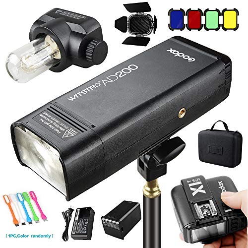 Godox AD200 200Ws 2.4G TTL Flash Strobe Speedlite Monolight 1/8000s HSS 2900mAh Battery
