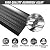 Aluminum Floor Transition Threshold Strip, 2pcs Set Doorway Edge Trim Suitable for Threshold Height Less Than 1.6 InchThreshold Ramps for Doorways, Wheelchairs, Door/Tile/Threshold Reducer (Black)