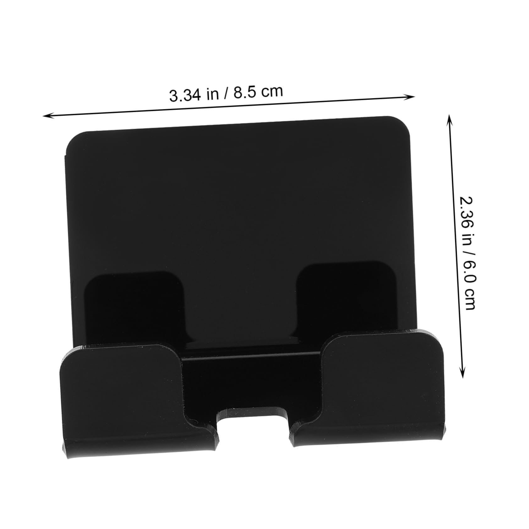 Mikinona 5 Piezas Soporte De Pared para Teléfono Móvil Estante para Tabletas De Montaje En Pared Soporte para Teléfono Autoadhesivo Soporte para Teléfono Inteligente Muro Acrílico Black