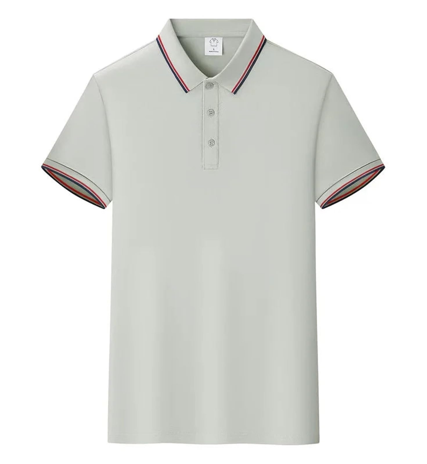 Polo Hombre Camiseta de Manga Corta Informal for Hombre, Polo Punto Seda Hielo, Color sólido Transpirable Secado rápido para el Verano