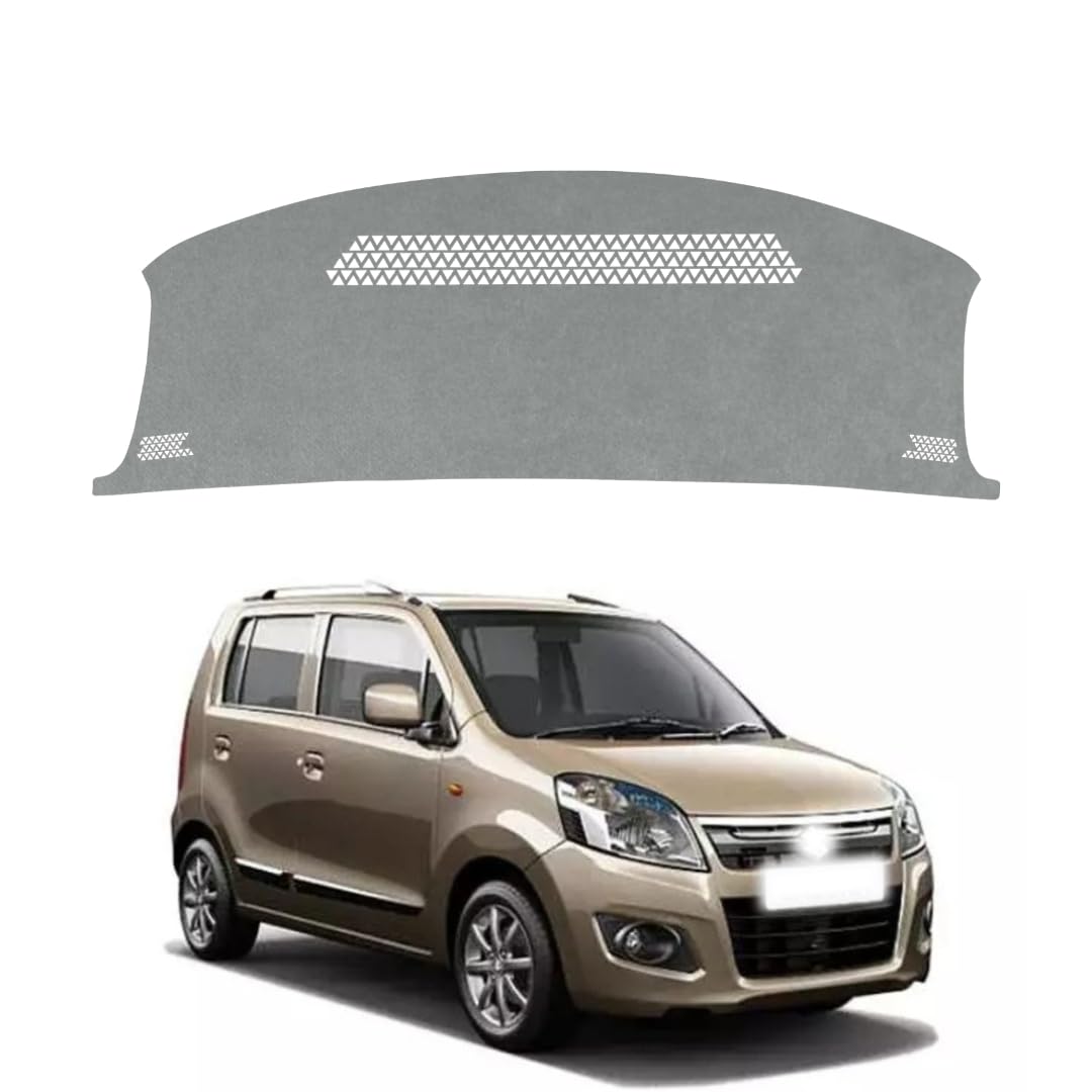 Car Dashboard Cover Compatible with Maruti Suzuki Wagon R 2011 To2018 Dustproof, UV Resistant | All-Weather Protection | Custom Fit Car Accessories (Grey)-image-16