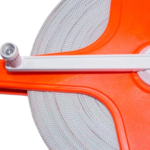 Fita Métrica com Manivela, 50 Metros, Fibra de Vidro, Laranja