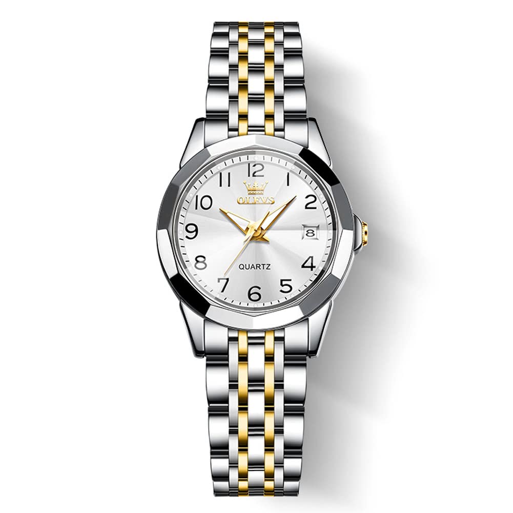 Sponsored Ad – Women Watch, Small Face Stainless Steel Strap Round Watch for Ladies, Roman Numerals Luxury Diamond Watch Waterproof Analog Quartz with Date Watch for Women