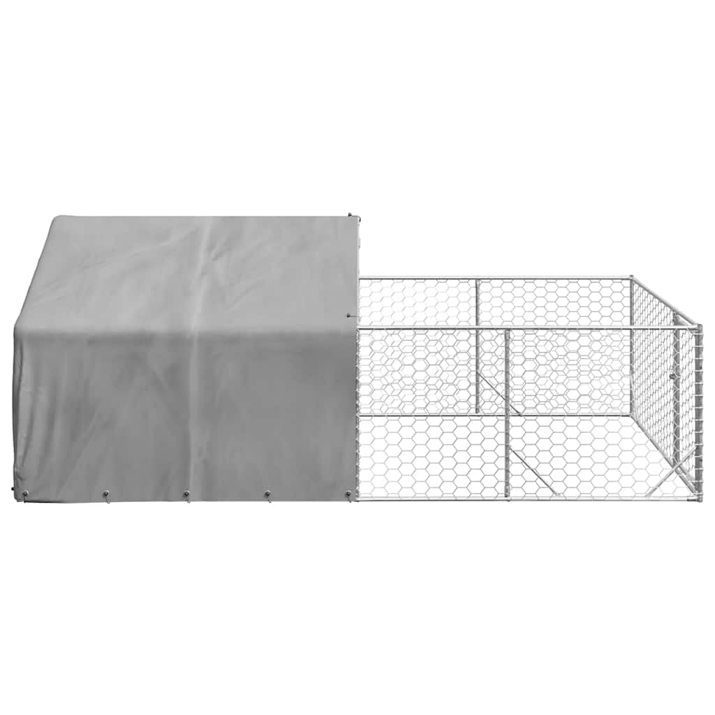 Perrera Exterior para Perros: Segura y Cómoda, Acero Galvanizado, 4x2x1.5m, para Mascotas