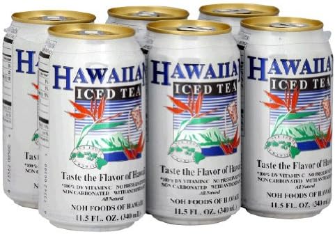 NOHHawaiian Iced Tea Cans 6 pack, 11.5-ounces (Pack of 4)