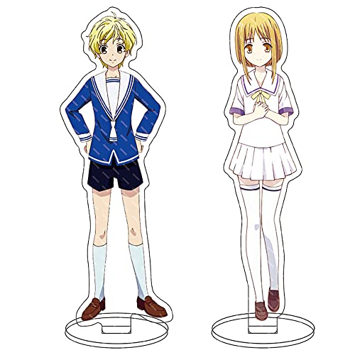WRVCSS Anime Fruits Basket Stand Acrylique Humanoid, Souma Yuki Figurine Plaque Debout Modèle Cosplay Cadeau Collectionner Décorations 2 pièces Cover
