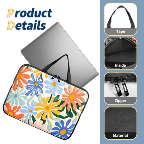 Maletín para portátil de 17 pulgadas con diseño floral miniatura 4