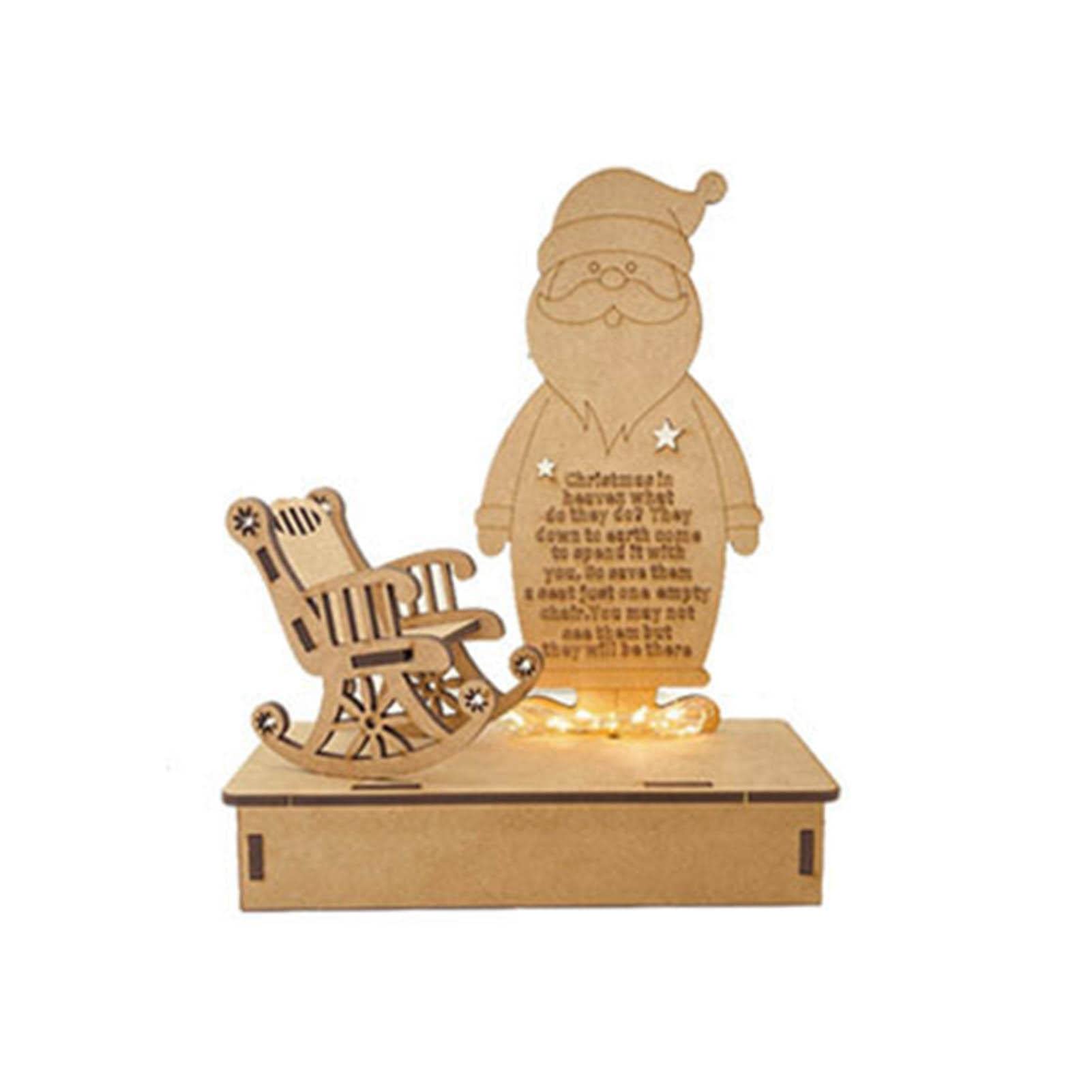 ERZU memoria, adorno vela recuerdo Navidad, regalos conmemorativos personalizados con luz LED, candelabro en memoria para pérdida ser querido