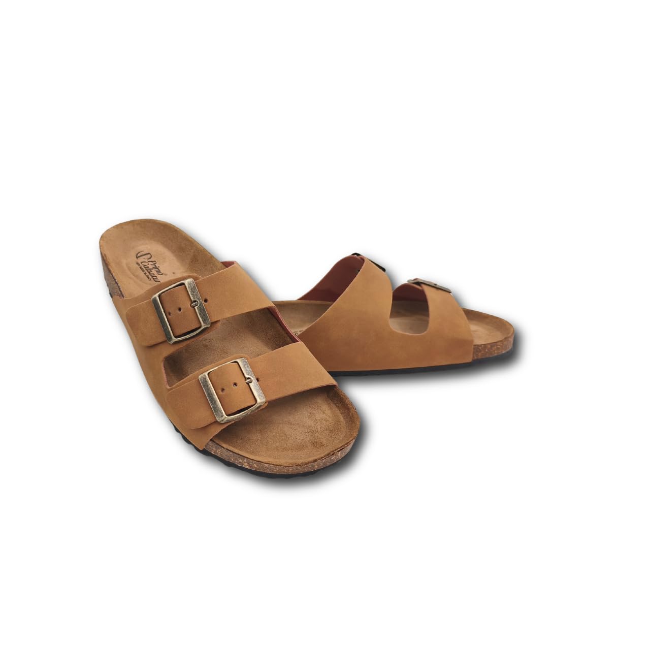 Ottime Ciabatte Uomo Aperte in Vera Pelle, Sandali Estivi Doppia Fascia, Vero Made in Italy