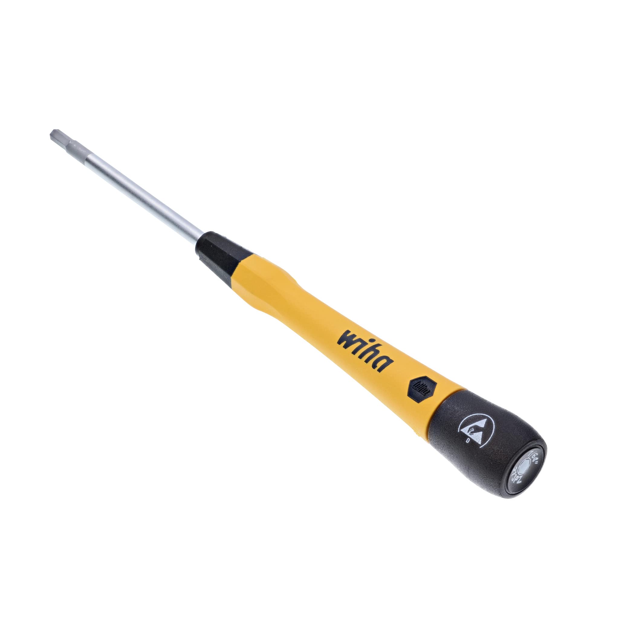 Wiha 27777 ESD-sicherer Präzisions-Schraubendreher – PicoFinish® Griff, 1/4 Zoll X 60 Mm | Made In Germany Für Elektronikarbeiten