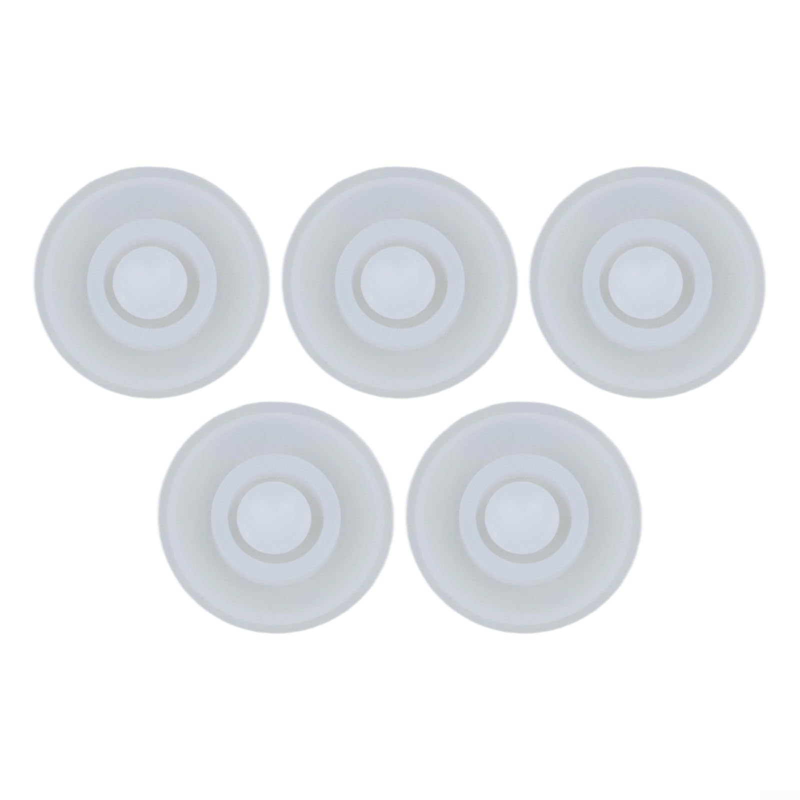 ComfyHarbor 5PCS Silicone Lid For Travel Tumbler Mug Vacuum Bottle, White Leak-Proof Sealing Gaskets Replacement Parts, Standard Size Stopper Seal(C)