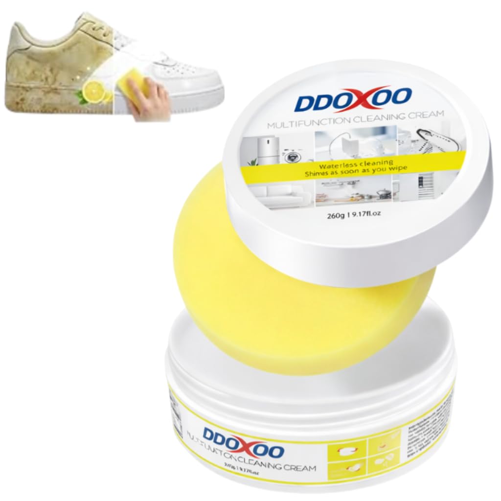 [Cociliye] スニーカークリーナー 水不要【一拭きでピカピカ！オールマイティ洗浄クリーム】 260g 靴クリーナー スニーカー洗剤 汚れ落とし 靴 洗剤 靴磨き スポンジ付き 白い靴クリーナークリーム すすぎ不要 強力洗浄 靴お手入れ用品