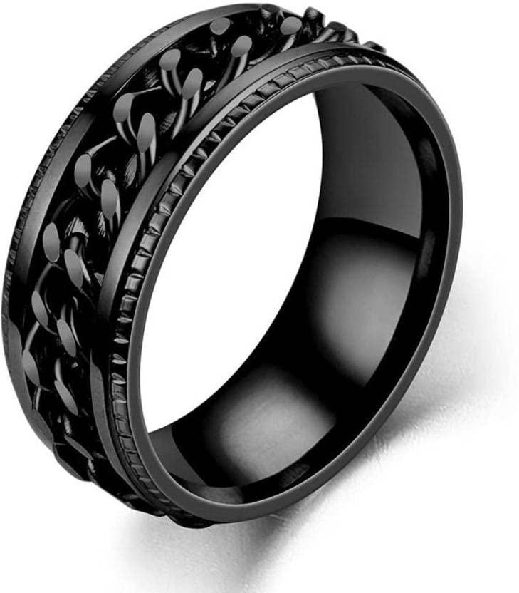 beautivia Stainless Steel Stylish adjustable proposal Couple band thumb Silver Platinum Blue combo chain Finger Ring for Men Mens couples gents unisex Boys Boyfriend MEN RINGS-picture-19