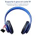 immagine 56S Over-ear Wireless Cuffie, Cuffie Wireless Bluetooth Cuffie Wireless Stereo Pieghevoli ad Alta Fedeltà, Microfono Incorporato, Micro SD/TF, FM (per iPhone/Samsung/iPad/PC) (Nero blu)