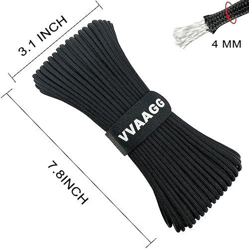 Vvaagg VVPR01 550 Paracord 100Ft, Strong Heavy-Duty Camping Rope thumb #1